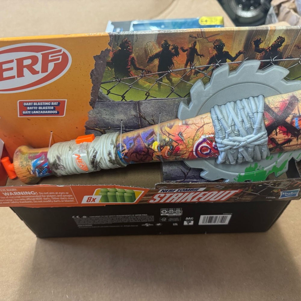 Nerf Zombie Strikeout Bat with Sawblade - Multicolor